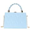 Bolso de hombro de moda, nuevo estilo coreano, bufanda de seda a juego, pequeño bolso cuadrado, bolso portátil de alta gama, bolso tipo caja con cadena plisada.