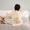 2026 Pijamas Nuevos para Niños Primavera y Otoño Estilo Coreano Cárdigan para Niños Mayores Niñas Adolescentes Ropa de Casa Infantil Conjunto de Ropa Infantil