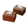 Caja de Pañuelos de Nogal Negro Sala de Estar Comedor Mesa Mesa de Centro Caja de Papel Caja de Pañuelos de Madera Maciza Caja de Papel Caja de Servilletas