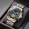 Reloj Casaero para Hombre Modelo Nuevo Resistente al Agua Luminoso de Negocios Exportación Transfronteriza Más Vendido Falso Tres Ojos Totalmente Automático Reloj de Cuarzo