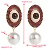 Nuevos Pendientes Retro de Diseño Ojos de Diablo Geométricos Clavos para Oreja de Oro Antiguo Pendientes de Plata de Moda con Cierre de Mariposa