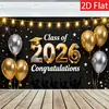 Nuevo Tela de Fondo de Temporada de Graduación Transfronteriza en Serie Rosa y Dorada para Decoración de Fiesta de Temporada de Graduación y Tela Colgante para Fondo de Foto