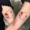 Pegatinas de Tatuaje de Mariposa Girasol Impermeables de Larga Duración para Mujeres, Mejores Amigas, Parejas, Diseños Florales Coloridos Pequeños para el Brazo