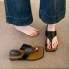 Pantuflas de Verano para Mujer para Uso en Exteriores 2026 Nueva Moda Tendencia Verano Estilo Francés Chanclas con Faldas Cuña Tacón Sandalias de Mujer