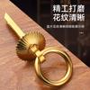 Puxador Anel de Puxar em Cobre Puro Estilo Antigo Chinês Furo Único Simples Puxador de Cobre Porta de Armário Gaveta de Armário Anel de Puxar Todo em Cobre Puxador Retrô