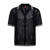 Jia Yi Ku 26 Nova Camiseta Polo Esportiva de Verão com Manga Curta, Recorte Vazado, Personalizada, Estilo Old Money, com Gola de Lapela, Tricô para Homens e Mulheres