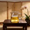 Venta al por mayor del fabricante Jarra cuadrada grande de vidrio transparente para té Divisor de té Juego de té Kung Fu con colador de té Taza para compartir Alto borosilicato