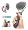 Escova Rasqueadeira Autolimpante, Escova para Pelos de Cachorro, Gato, Coelho e Outros Animais de Estimação, Remove Facilmente o Subpelo Solto, Ferramenta de Massagem para Animais de Estimação, Adequada para Animais com Pelos Longos ou Curtos