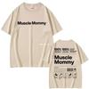 Camiseta Gráfica de Gimnasio 'Muscle Mommy' Meme Divertido Fitness Verano m