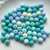 Cuentas Redondas Acrílicas de 8 mm con Agujero Recto, Cuentas de Color Sólido para Ensartar a Mano DIY, Colores de Caramelo Macarrón Materiales de Cuentas Sueltas para Cadena de Teléfono