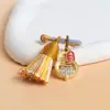 Chaveiro de Arroz de Sete Grãos da Montanha Putuo, Amuleto de Cabacinha Tecido à Mão, Pingente de Bolsa Auspicioso e Realizador de Desejos, Chaveiro de Carro, Ornamento de Carro