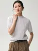 Suéter corto de punto de ochos de cachemira, sencillo y retro, para mujer, nueva colección otoño/invierno 2026, top ajustador de manga corta