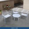 Combinación de Muebles de Mesa y Sillas para Patio de Villa al Aire Libre Ocio al Aire Libre a Prueba de Lluvia y Sol Silla de Metal Mesa y Sillas para Exterior de Cafetería