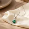 Popular en Europa y América, collar de acero inoxidable 316 con circonita multicolor, superventas en transmisiones en vivo, cadena para la clavícula con colgante de cuatro garras, venta al por mayor transfronteriza