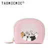 Taomicmic Pequeño Fresco Mini Billetera para Monedas Lindo Gatito Cremallera Almacenamiento de Monedas Carcasa Portatarjetas de Monedas