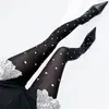 Medias Transparentes Sexy Japonesas de Lunares Anti-enganche Alta Elasticidad Verano Estilo Delgado Medias Negras para Mujer