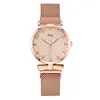 Relojes Creativos para Mujer al por Mayor en Stock con Lazo Correa Magnética Milanesa, Reloj de Red de Peces Girassol de Cuarzo para Mujer