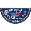 Aniversário de 250 Anos da América Fundo EUA Bandeira em Forma de Leque Banner Semicircular para Interior e Exterior