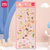 Deli BT148 adesivos de desenho animado de menina fofa jardim de infância meninos e meninas recompensa desenho animado princesa colar crianças bolha
