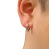 Brincos de Argola Redondos Clássicos Transfronteiriços em Aço Inoxidável 18K com Design Único, Adequados para Homens e Mulheres em Estilos Japonês e Coreano