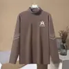 Playera Térmica de Otoño e Invierno para Hombre de Manga Larga con Cuello Medio Alto, Marca de Moda, Máxima Calidad, Ropa para Hombre