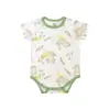 Macacão de Bebê Minizone de Manga Curta para Verão, Fino, Triângulo, Roupa de Bebê, Pijama Versátil