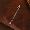 Collar de Plata Esterlina 925 Cadena Extendida Alargamiento Ajustable Accesorios DIY Cierre de Langosta Cadena de Cola Accesorios de Cierre de Resorte