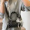 Bolso de Mano de Lunares Versátil de Moda 2025 para Mujer, Bolso Cilindro de Hombro Exquisito y Moderno, Bolso Cruzado para Viajes