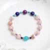 Liquidación especial de fábrica pulsera de ágata de flor de cerezo natural con lapislázuli natural piedra Tianhe de mica púrpura solo 19