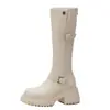 Botas Altas de Suela Gruesa para Mujeres Petites, Botas Altas, Nuevas Botas de Montura Populares Otoño e Invierno 2026, Botas Ajustadas Elásticas