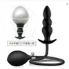 Tapón anal inflable de tres cuentas y cinco cuentas, tapón anal extendido, expansión anal para fisting y dilatador anal