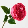 Rosa Simulada Rosa Austin Rosa Rosa Ramo Estilo Francés Flor Artificial Hidratante de Gama Alta Ramo de Atrezzo para Fotos de Boda