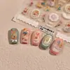 Tensor Retro Encaje Bunny Pegatinas para Uñas Ts-4044 Versátil Relieve Serie Animales de Dibujos Animados Pegatinas para Uñas