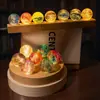 Cuentas de Vidrio de Colores Bola de Cristal Luminosa Cielo Estrellado Luz Nocturna Decoración Creativa de Escritorio para el Hogar Adornos Regalos Navideños
