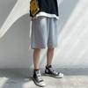 Verão Hong Kong Estilo Cor Sólida Shorts Esportivos Masculinos Trendy ins Solto Reto Calças de Comprimento Médio All-match Casual Calças de 5 comprimentos Calças de Moletom