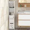 Gabinete lateral para inodoro, bote de basura, almacenamiento de pie a prueba de humedad, portapaquetes sanitarios, almacenamiento para inodoro, estante para baño