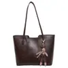Bolso de Mano Estilo Coreano para Mujer Otoño 2026 Nuevo Simple Retro Bolso de Hombro Único Texturizado Bolso Tote para Clase y Viaje