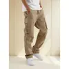 Comércio Exterior Transfronteiriço 2026 Novas Calças Cargo Masculinas com Múltiplos Bolsos, Cordão, Pernas Retas Casuais, Estilo Europeu e Americano Atacado