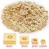 Acessórios para Joias DIY Banhado a Cobre com Ouro Real 18K Contas Espaçadoras Quadradas Contas Soltas Quadradas Prata Quebrada Espaçador de Contas para Pulseira Colar