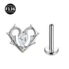 Liga de Titânio F136 0.9 Dente Gatinho Gamer Espinho Gota d'Água Coração Brincos Unhas Labiais Unhas da Orelha Joias para Piercing