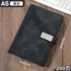 Bloco de Notas A5 para Reuniões e Trabalho com Capa Espessa, Caderno com Fecho para Anotações Diárias de Escritório, Logotipo Imprimível