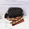 Nova bolsa de ombro feminina com corrente de losango, bolsa mensageiro portátil de PU, versátil, grande capacidade