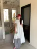 Ropa para Mujer de Tallas Grandes, Vestido de Retazos con Cuello Redondo y Manga Corta Estilo Jiangnan para Mujer, Alta Elasticidad, Vestido Largo Dulce y Adelgazante