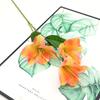 Simulación Tres Puntas Flores de Lirio Pequeñas Arreglo Floral Bloque Flor Flores Artificiales Material Floral Decoración de Boda Flores Artificiales