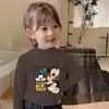 Y2028# camiseta de manga larga versátil de otoño para niñas, nueva camiseta interior, camiseta de manga larga para niñas y niños, chaqueta versión coreana