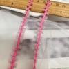 1cm 0.8cm blanco binaural flor bolsa de gasa ancho ropa de bebé accesorios decorativos diy zapatos sombrero cinta encaje