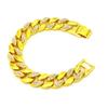 Colar Hip-Hop DIY Acessórios Pulseira Corrente Cubana 15mm Sem Diamante Diamante Completo Dois-Em-Um Corrente Onda Fabricante de Correntes