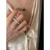 Anillo de circonita con flor fresca para mujer, estilo sencillo, elegante, ligero, de lujo, combinable con todo, de alta calidad.