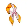 Cachecol quadrado de seda estilo europeu e americano 70cm vintage estampado com castanha de caju arte faixa de cabelo terno com lenço decorativo