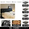 Cama de cuero minimalista italiana cama de cuero minimalista moderna cama de cuero de lujo ligero cama de cuero con capitoné de botones negros cama suave acolchada cuadrada cama de arte en cuero